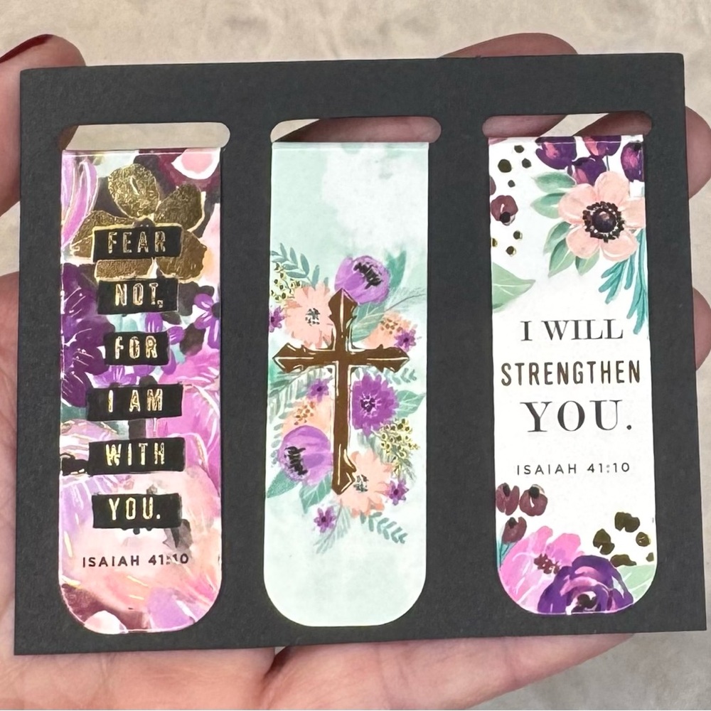 Magnetic Bookmarks Set of 3 - inspirational - floral